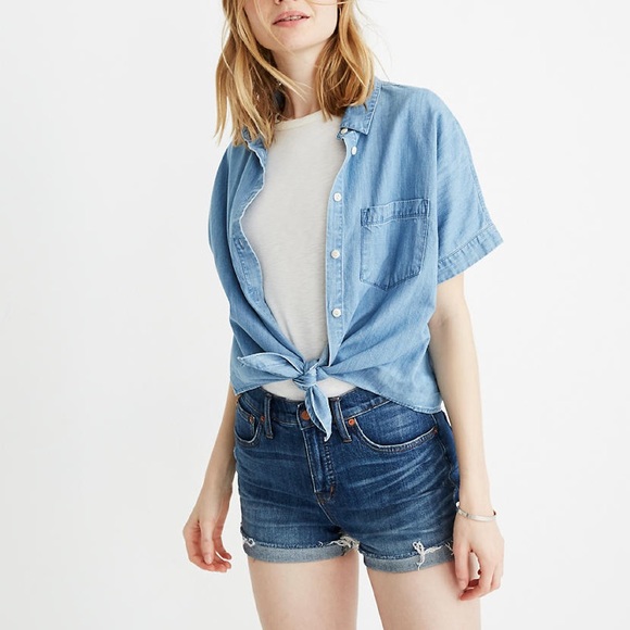 Madewell Pants - Madewell High rise denim shorts